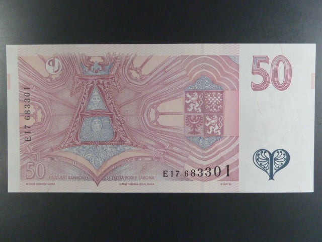 50 Kč 1997 s. E 17, Baj. CZ 17, Pi. 17