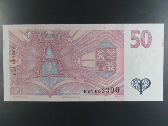 50 Kč 1997 s. E 24, Baj. CZ 17, Pi. 17