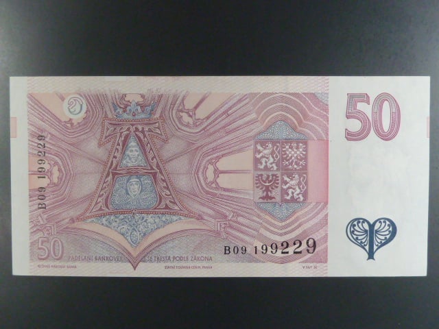 50 Kč 1997 s. B 09, Baj. CZ 17, Pi. 17
