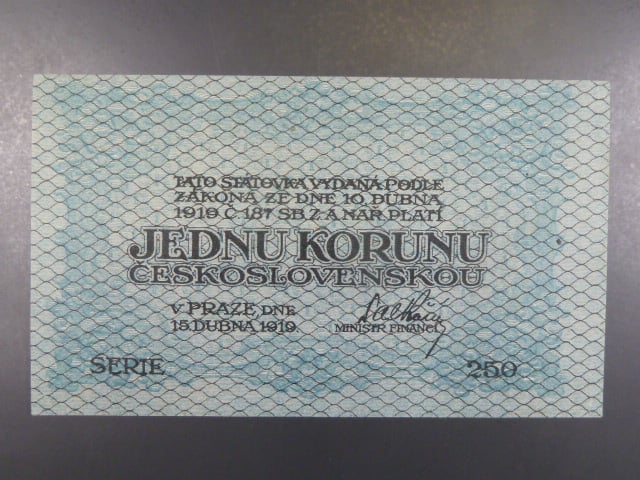 1 Kč 15. 4. 1919, s.250