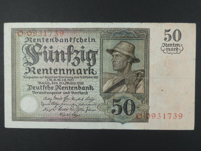 Německo, 50 RM 1925 série O