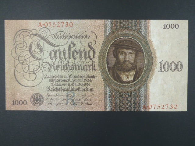 Německo, 1000 RM 1924 série A