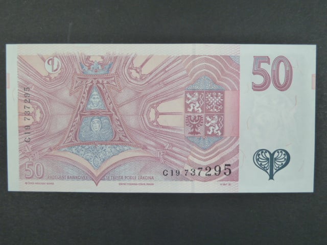 50 Kč 1997 s. C 19, Baj. CZ 17, Pi. 17