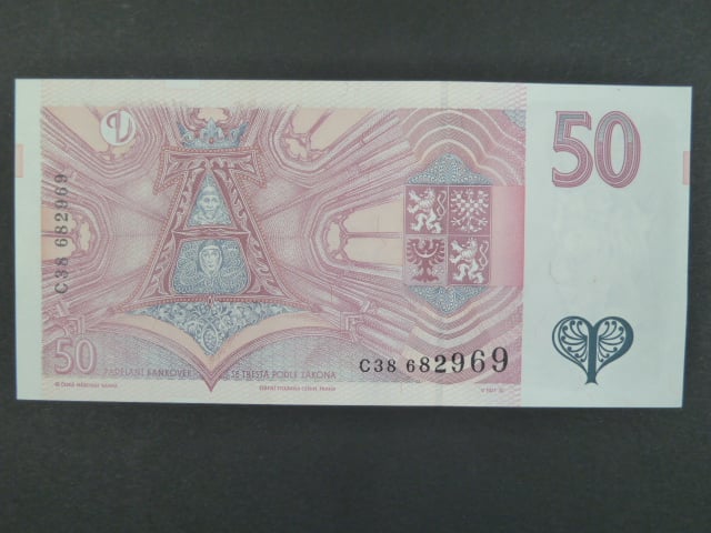 50 Kč 1997 s. C 38, Baj. CZ 17, Pi. 17
