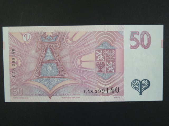 50 Kč 1997 s. C 48, Baj. CZ 17, Pi. 17