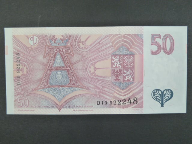 50 Kč 1997 s. D 10, Baj. CZ 17, Pi. 17