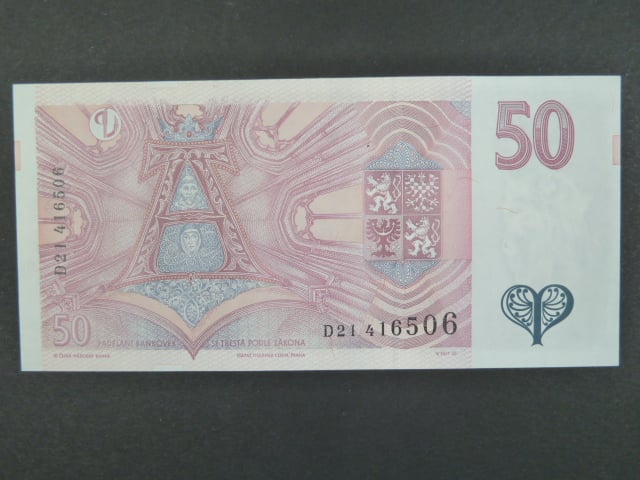 50 Kč 1997 s. D 21, Baj. CZ 17, Pi. 17