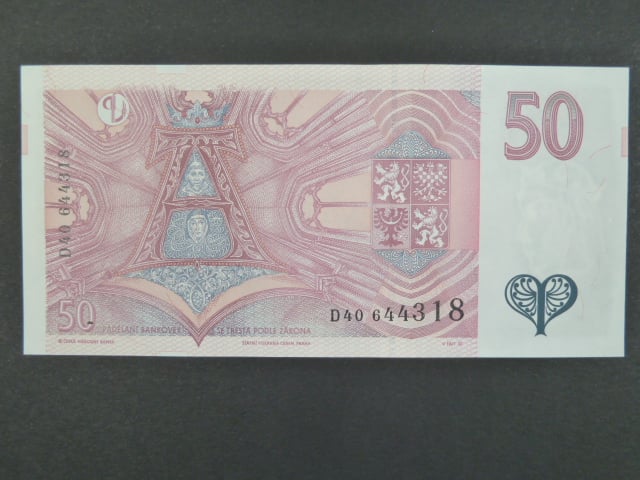 50 Kč 1997 s. D 40, Baj. CZ 17, Pi. 17