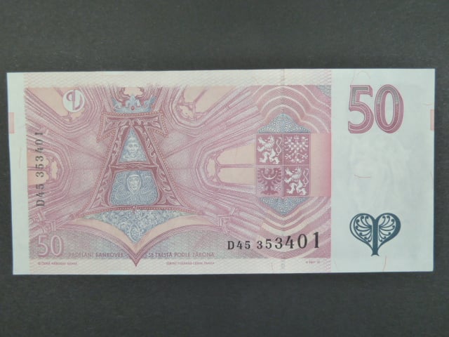 50 Kč 1997 s. D 45, Baj. CZ 17, Pi. 17