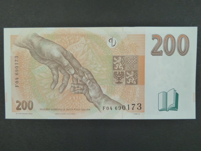 200 Kč 1998 s. F 04, Baj. CZ 20, Pi. 19