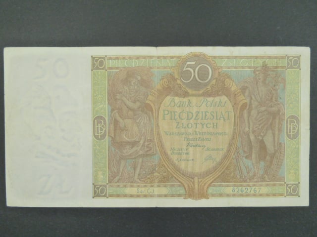 Polsko, 50 Zl 1929 série CJ.