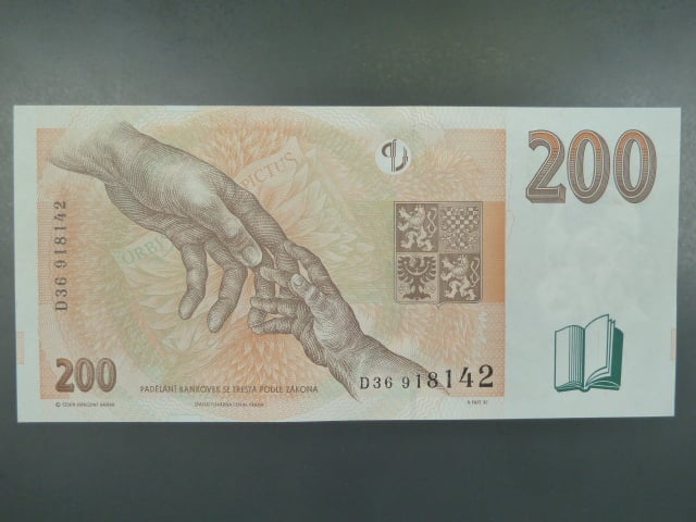 200 Kč 1998 s. D 36, Baj. CZ 20, Pi. 19
