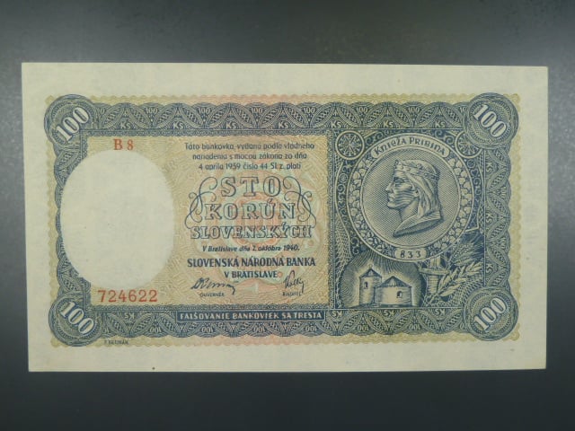 100 Ks 7.10.1940 II.vydání, série B 8