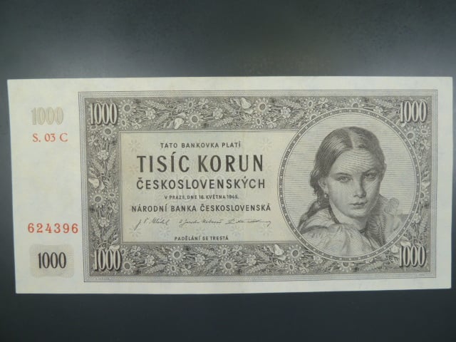 1000 Kčs 16.5.1945 série C 03