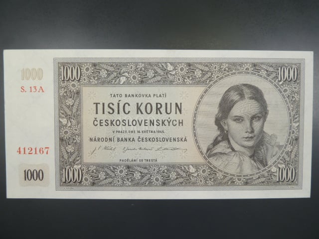 1000 Kčs 16.5.1945 série A 13