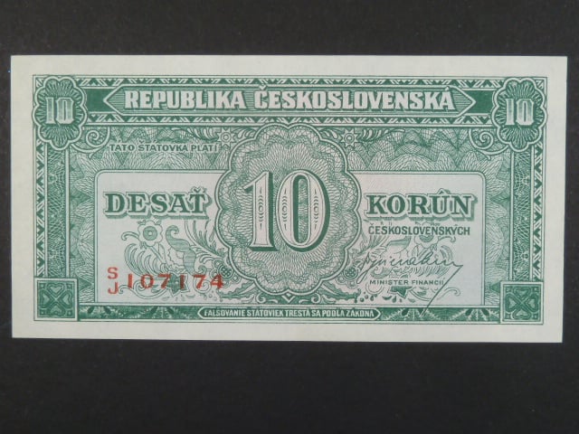 10 Kčs 1945 série S/J