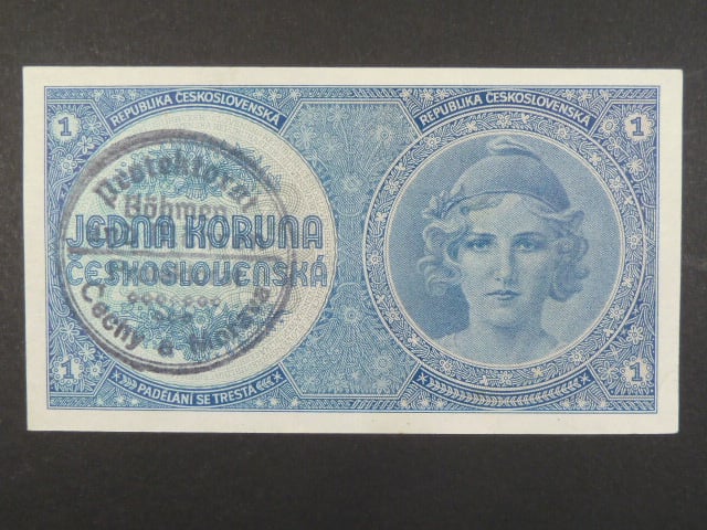 1 K 1938 série A 003, ruční přetisk