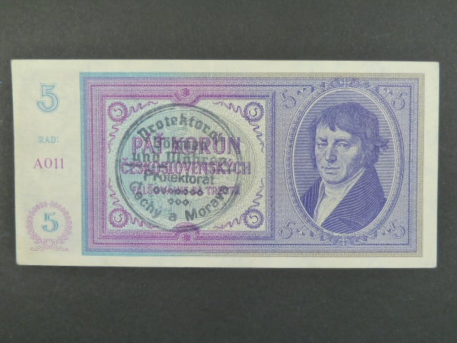 5 K 1938 série A 11, ruční přetisk