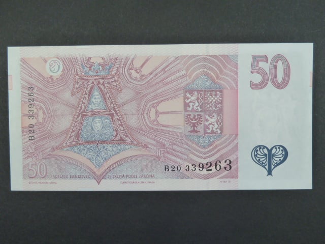 50 Kč 1997 s. B 20, Baj. CZ 17, Pi. 17