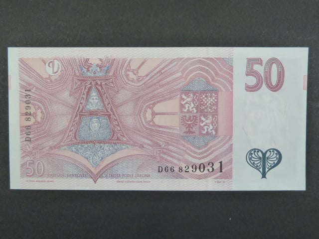 50 Kč 1997 s. D 66, Baj. CZ 17, Pi. 17