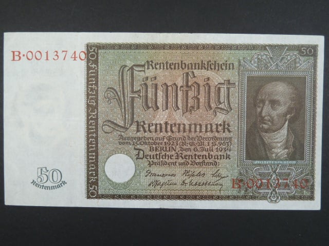 Německo, 50 Rtm 1934 série B