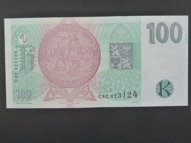100 Kč 1997 s. C 82, Baj. CZ 18, Pi. 18