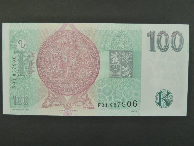 100 Kč 1997 s. F 01, Baj. CZ 18, Pi. 18