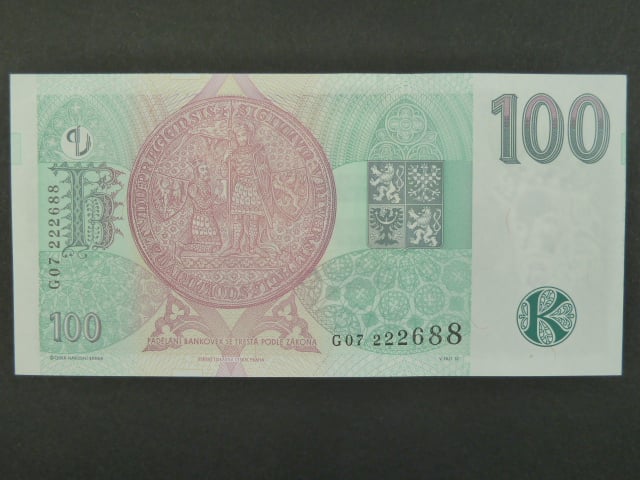 100 Kč 1997 s. G 07, Baj. CZ 18, Pi. 18