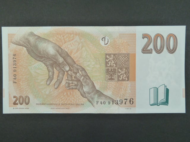 200 Kč 1998 s. F 40, Baj. CZ 20, Pi. 19