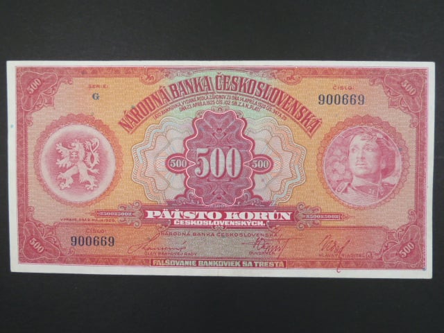 500 Kč 2.5.1929 , serie G