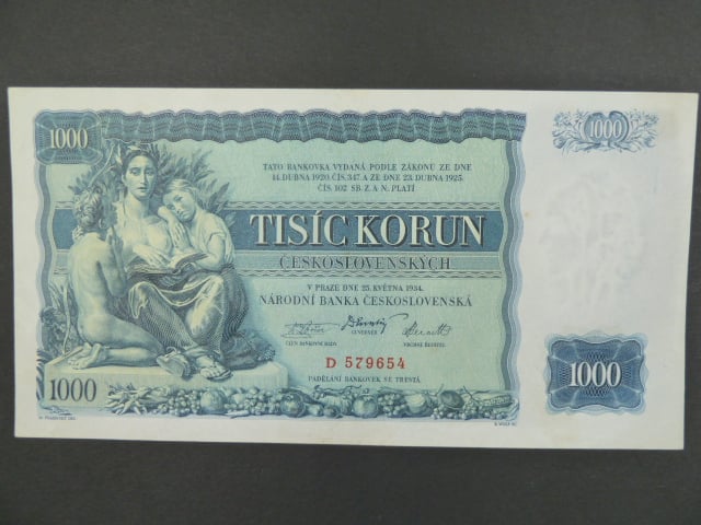 1000 Kč 25.5.1934, série D