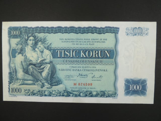 1000 Kč 25.5.1934, série M