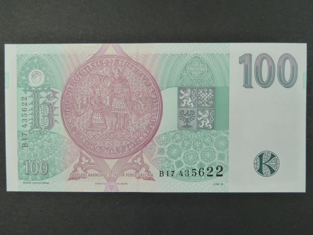100 Kč 1995 s. B 17, chybotisk "bez průsvitky", Baj. CZ 12