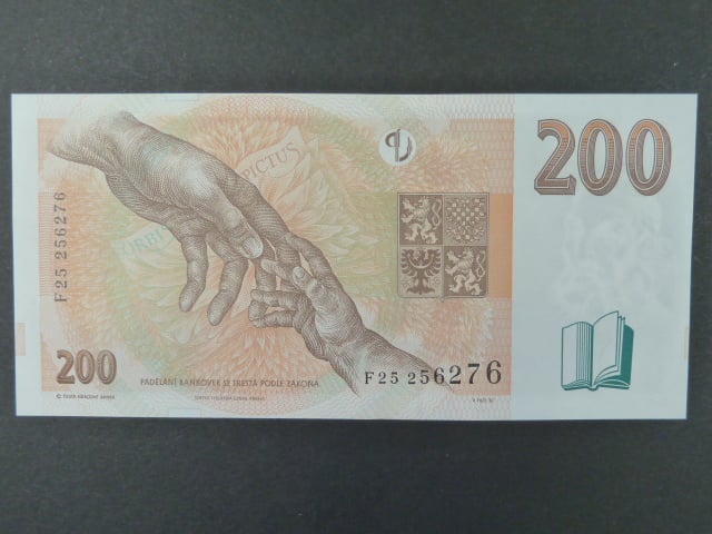 200 Kč 1998 s. F 25, Baj. CZ 20, Pi. 19