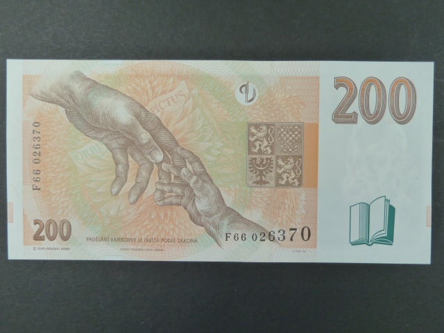 200 Kč 1998 s. F 66, Baj. CZ 20, Pi. 19