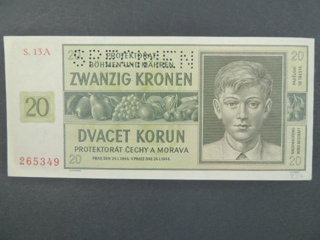 20 K 24.1.1944, série 13 A, perf. SPECIMEN