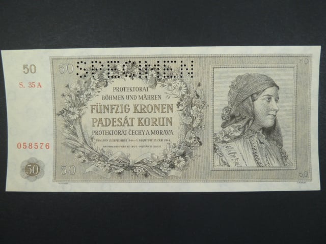 50 K 25.9.1944 série 35 A perf. SPECIMEN