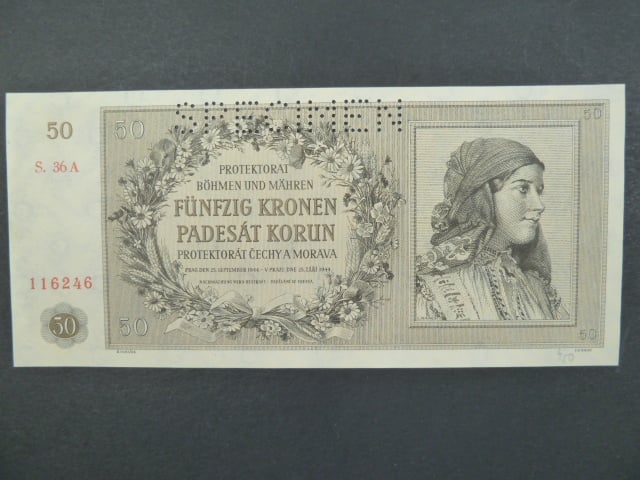 50 K 25.9.1944 série 36 A perf. SPECIMEN