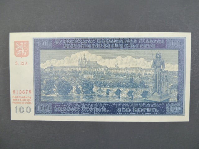 100 K 1940, série 12 A II. vydání, perf. SPECIMEN