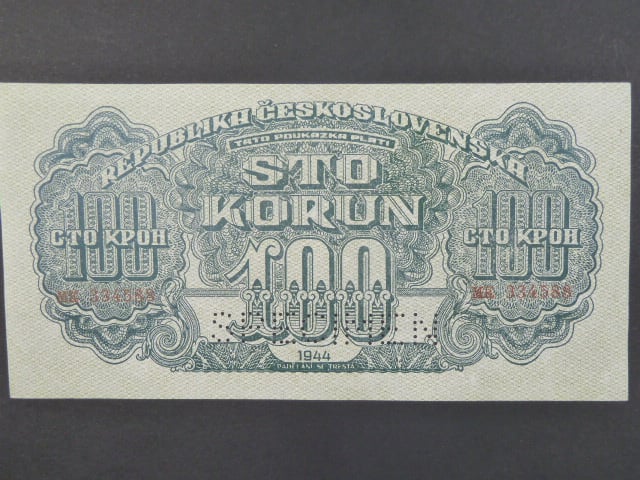 100 K 1944 série MK, číslovač 6b, perf. SPECIMEN