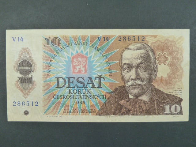 10 Kčs 1986 s. V 14