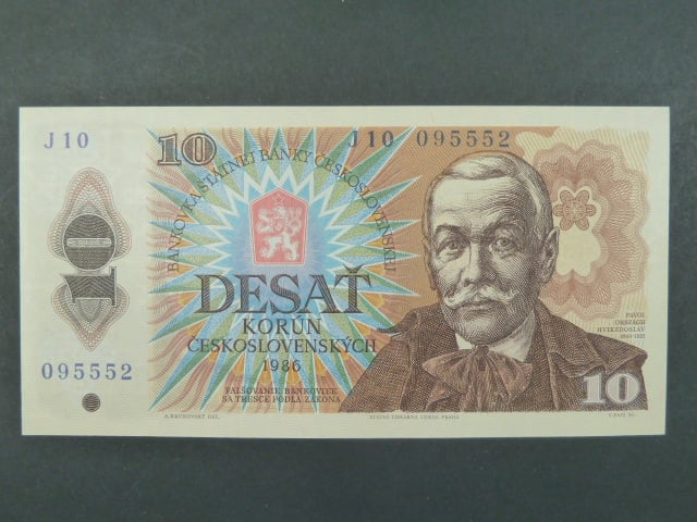 10 Kčs 1986 s. V 10