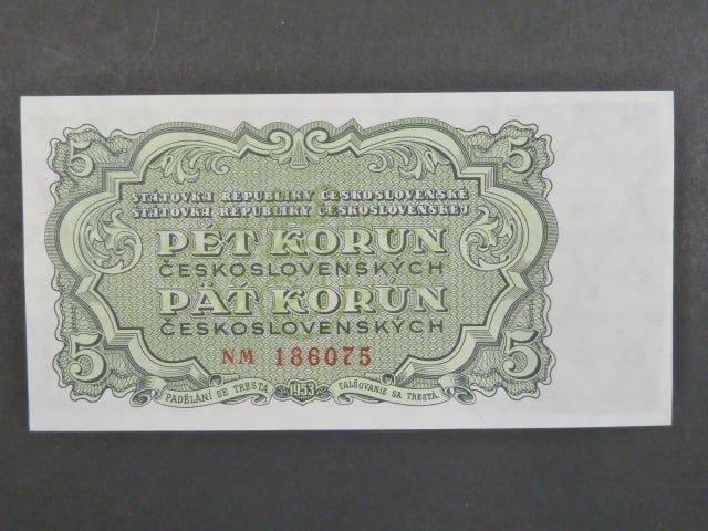 5 Kčs 1953 série NM, tiskárna STC Praha