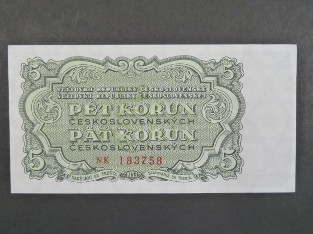5 Kčs 1953 série NK, tiskárna STC Praha