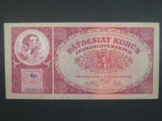 50 Kč 1.10.1929, serie Kb