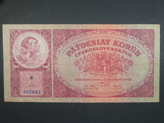 50 Kč 1.10.1929, serie V