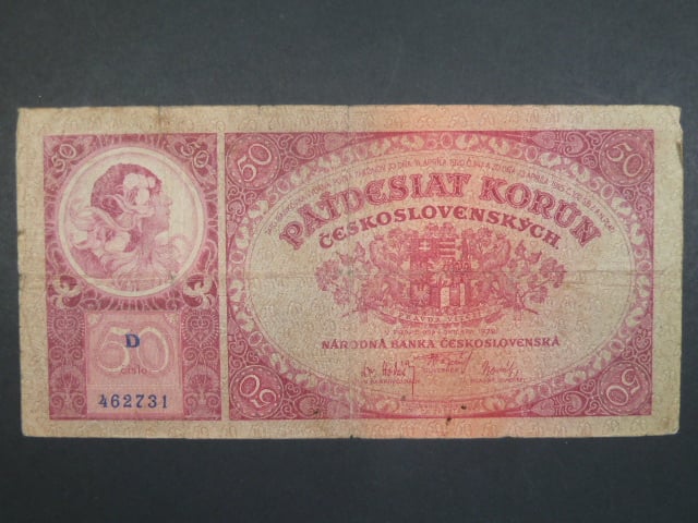 50 Kč 1.10.1929, serie D
