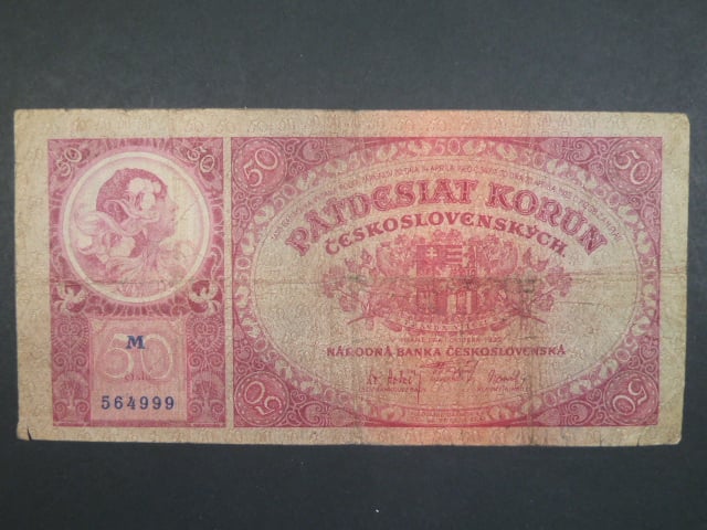 50 Kč 1.10.1929, serie M