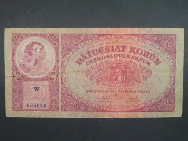 50 Kč 1.10.1929, serie W
