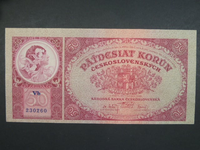 50 Kč 1.10.1929, serie Vb